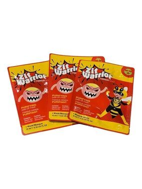 Masque Bar Zit Warrior Purifying Peel Off Mask . Set of 3